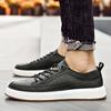 Luxury Genuine Leather Men Shoes Fashion Outdoor Casual Shoes Classic Vulcanized Shoes Non Slip Platform Footwear Zapatos Hombre