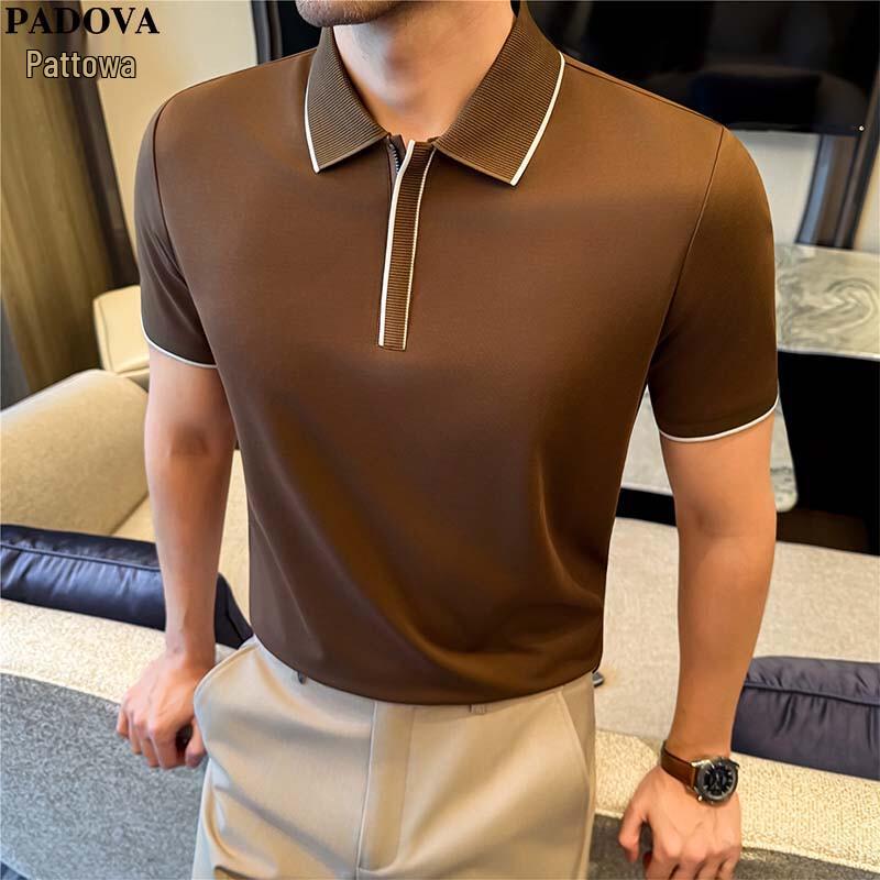 Patuova Men s Color Block Half-Zip Polo T-Shirt M