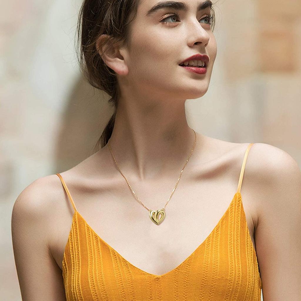 Women's Fashion Heart Pendant Necklace Chain Wedding Party Jewelry Christmas Birthday Gifts