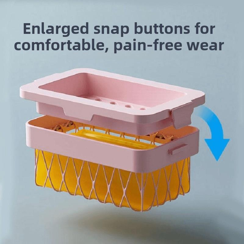High Elasticity Mesh Surface Soap Box, Foaming Box, Multi-functional Laundry Storage Box, Anti-slip and Water-draining Soap Storage Box
