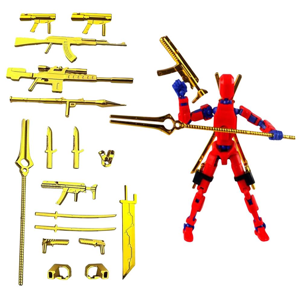 13 Multi-Jointed Action Figures Full Body Mechanical Movable Toy Action Figure Dummy Desk Decoration for Game Lovers
