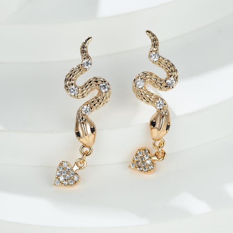 Accessories Geometric Personality Serpentine Earrings Animal Temperament Exaggerated Earrings Women