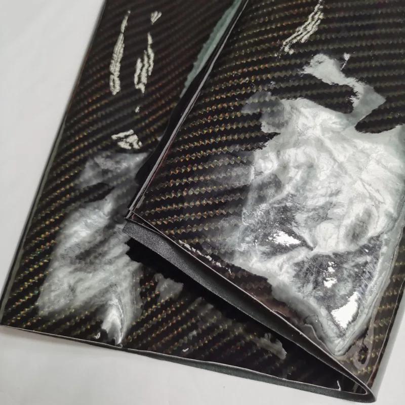 PVC Koženka s karbonovým vláknem Křišťálová fólie Látka do interiéru auta Dekorace volantu Balení rybářského vybavení Vysoce lesklá Domácí dekorace