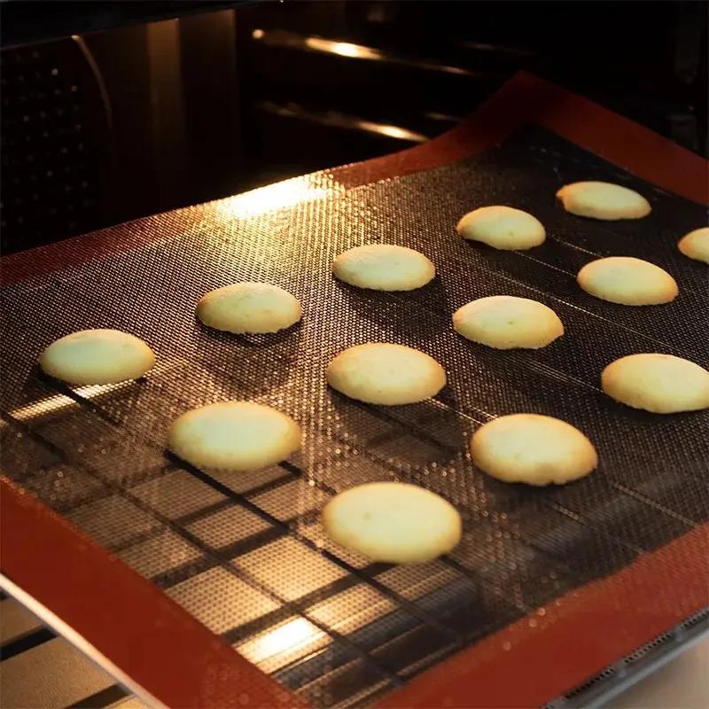 30X40cm Silikon Grill Matte Backblech Atmungsaktive Cookie Brot Matte Ofen Mikrowelle Hohe Temperatur Backen Küche Werkzeuge