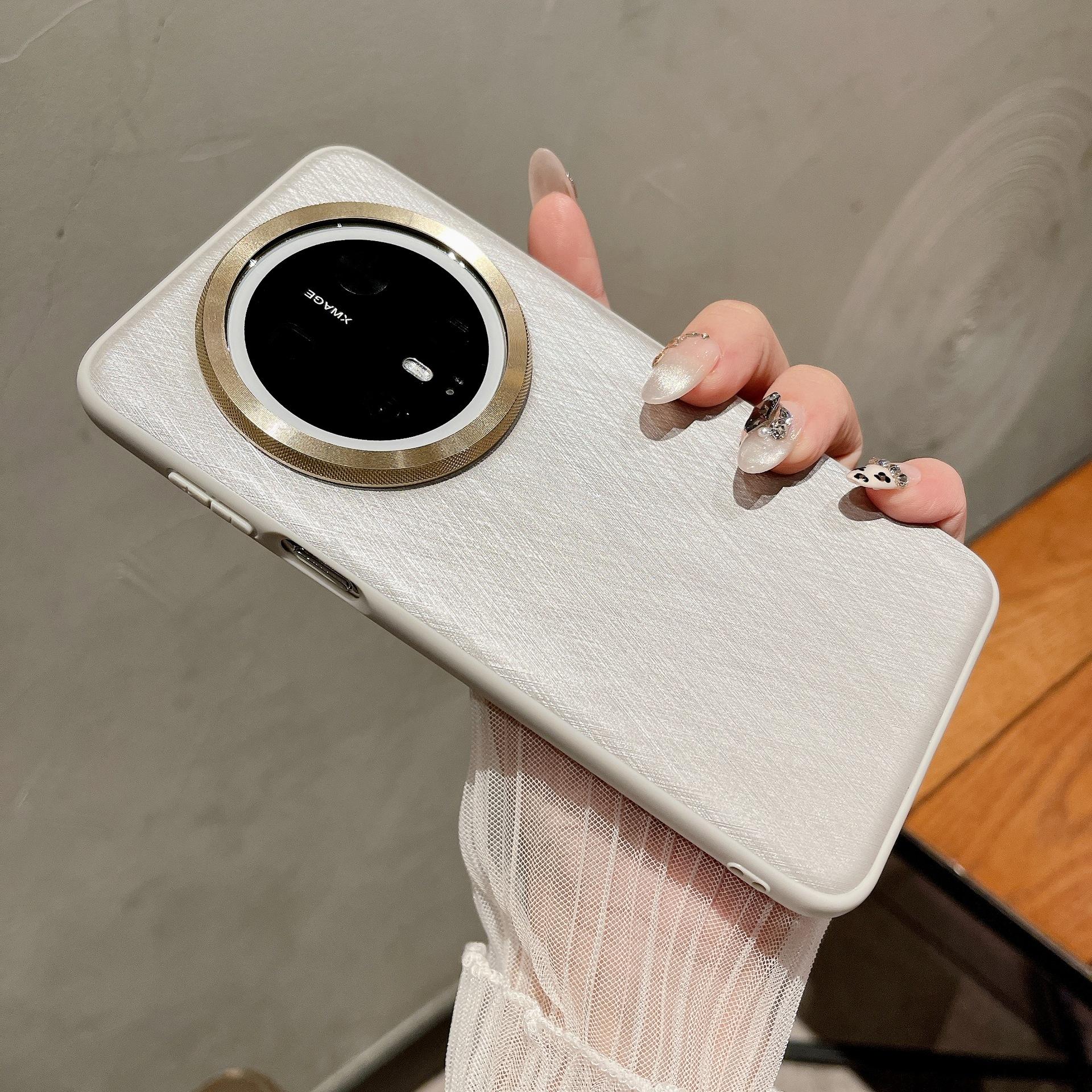 

Чехол для телефона премиум-класса для Huawei Mate70 с золотой нитью и серебряной парчой, и матовый противоударный защитный чехол для Huawei Mate70pro+ Mate70Pro+ серый