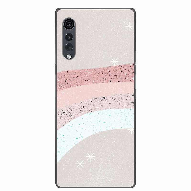 For LG Velvet Luxury Phone Case Black Soft Silicone TPU Back Cover for LGVelvet 5G Funda LMG910EMW Protector Capa Cartoon Coque