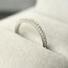 Women 925 Sterling Silver Rhinestone Wedding Engagement Ring Jewelry