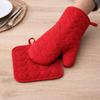4 sztuki/zestaw Pogrubiony Zestaw Rękawic Kuchennych na Piekarnik w Kształcie Serca Antypoślizgowe Rękawice Izolowane Rękawice do Kuchenki Mikrofalowej Naczynie