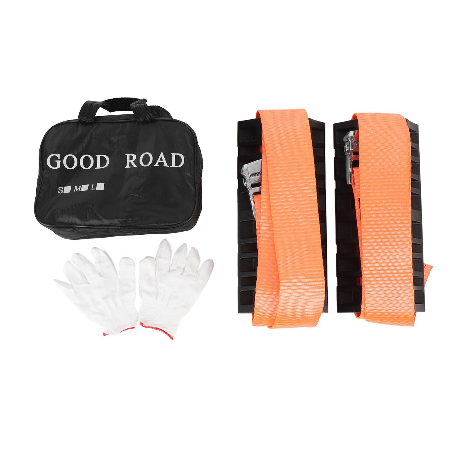 

2PCS Tire Traction Straps Strong Grip Get Unstuck From Snow Mud Anti Skid Emergency Tire Straps with