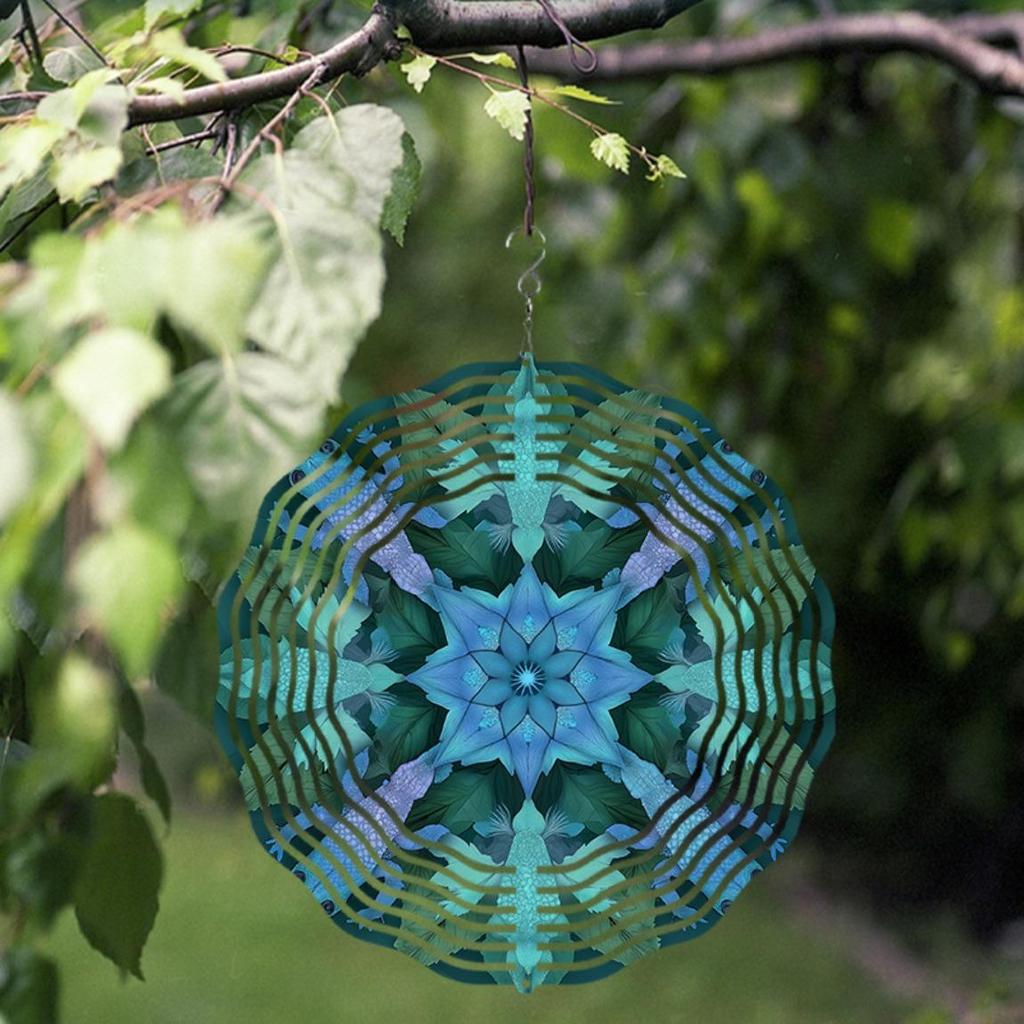 10 Inch Hanging Wind Chime for Outdoor Decor Dynamic Rotating Hook Design Perfect for Balcony Patio Garden Spring Summer Gift for Friends Family