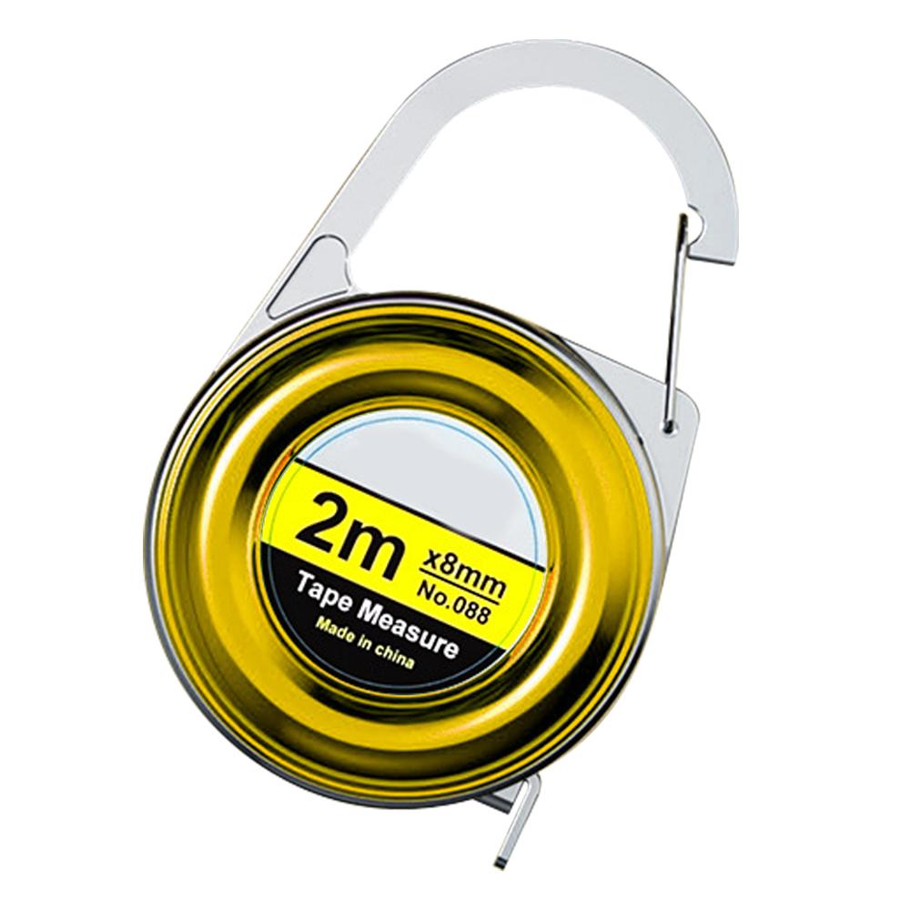 NEW Mini Keychain Tape Measure 2m Steel Tape Measure Delicate Small Steel Ruler Multipurpose Steel Tape Measure Gift Ruler