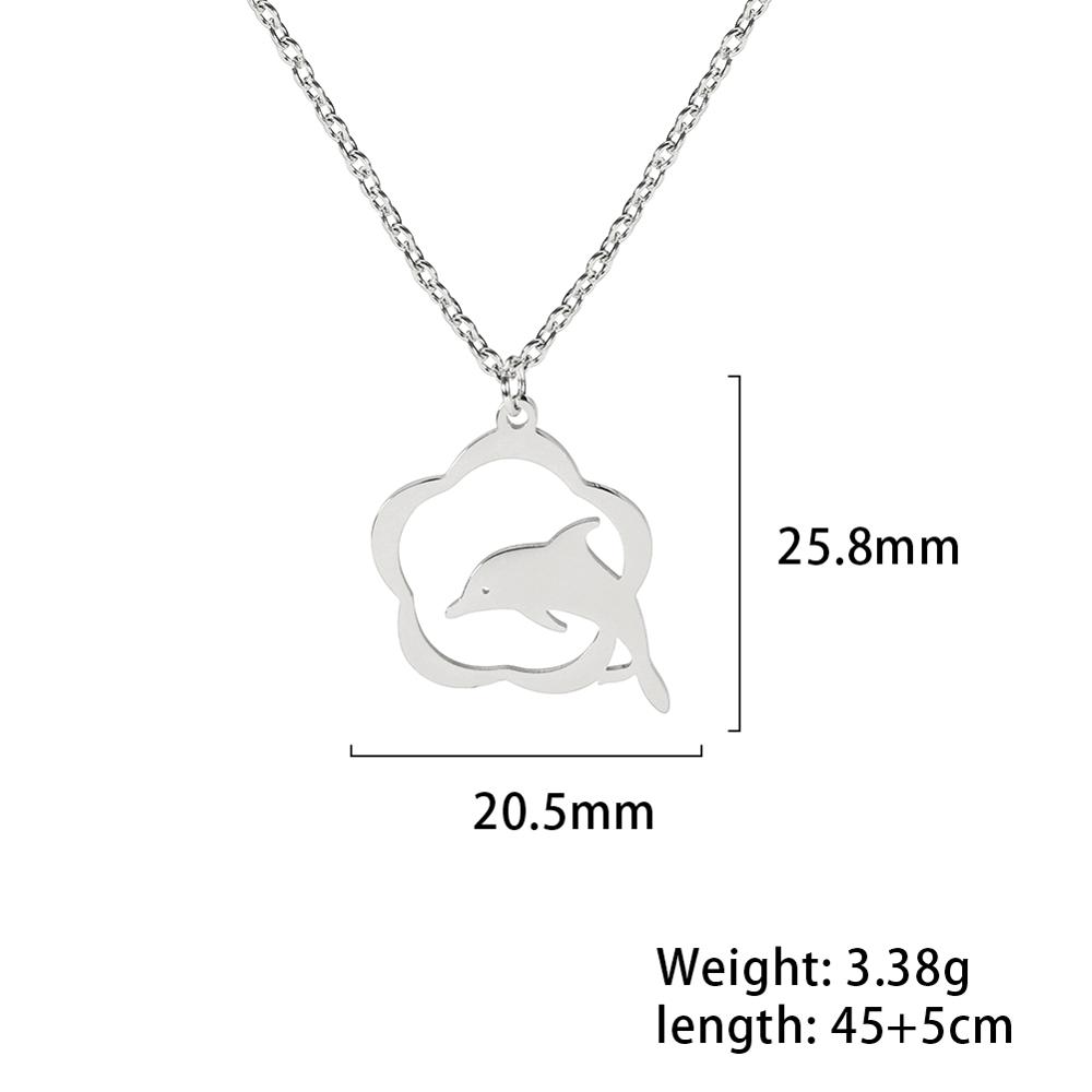 Xiaomi Skyrim Stainless Steel Animal Choker Necklace Dog Cat Dolphin Penguin Seahorse Pendant Necklaces Jewelry Gift for Women