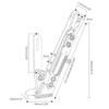 Motorcycle Extendable Stand Holder E-Bike Scooter Replacement Kickstand Adjustable Foot Side with Spring and Screws