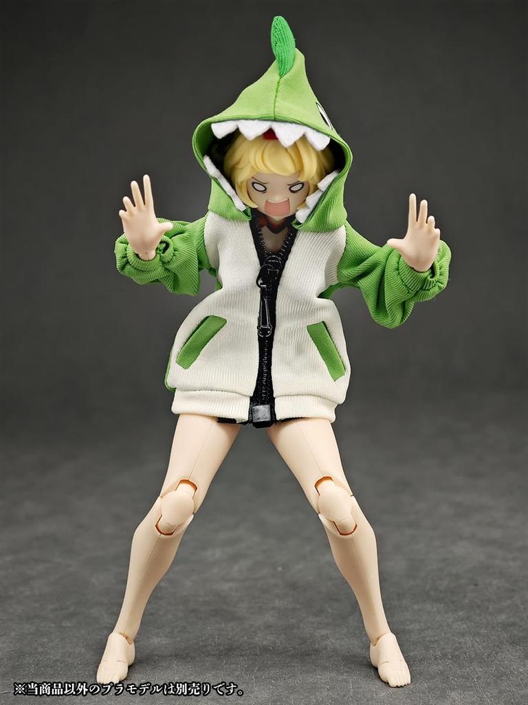 ALPHAMAX Party Animal Girl Roomwear Monster Hoodie Costume for 15-18cm Plastic ModelDoll (Finished Product) AX-0350