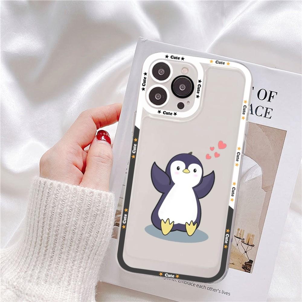 Cute Cartoon Penguin Phone Case For Redmi 7 8 9 A For Redmi Note 5 7 8 9 10 11 Pro Max 4G 5G Funfas