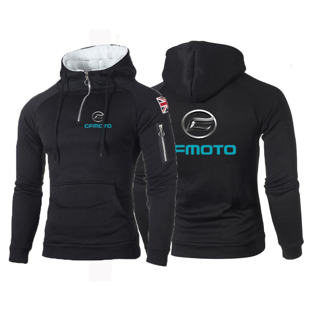2025 Spring And Autumn Man's Fashion Comfortable Hooded Jacket Cfmoto Logo Print Classic Cardigan Hoodies Drawstring Slim Coat