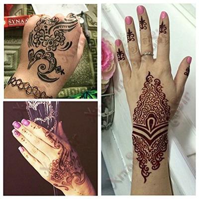 Nové Krásné Mehndi Indický Styl Tetovací Šablony Henna Šablona Samolepka DIY Tělové Umění Dočasná Nálepka na Ruku