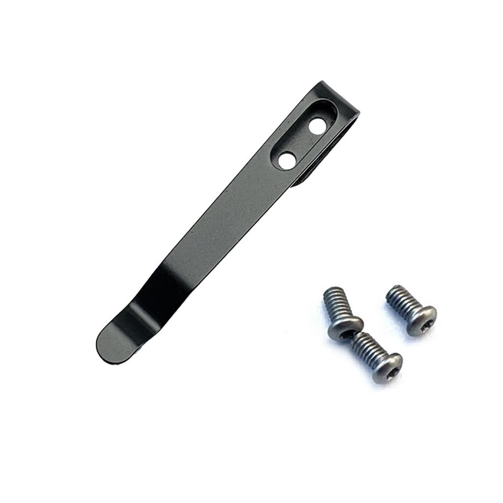 Stainless Steel Back Clip for Pocket Knife Waist Clip Folding Knives Handle DIY Make Accessories Parts with 3pcs Screws