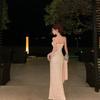Celebrity Royal Sister High-end Waist Cinquet Dress Temperament Bandeau Dress Summer