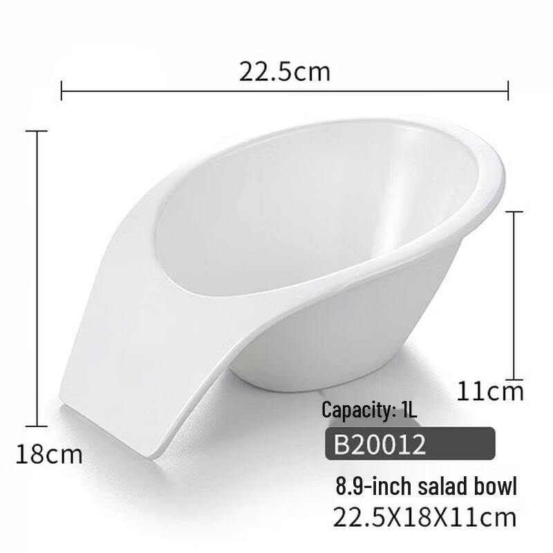 12-inch Cartoon Melamine Slanted Salad Bowl