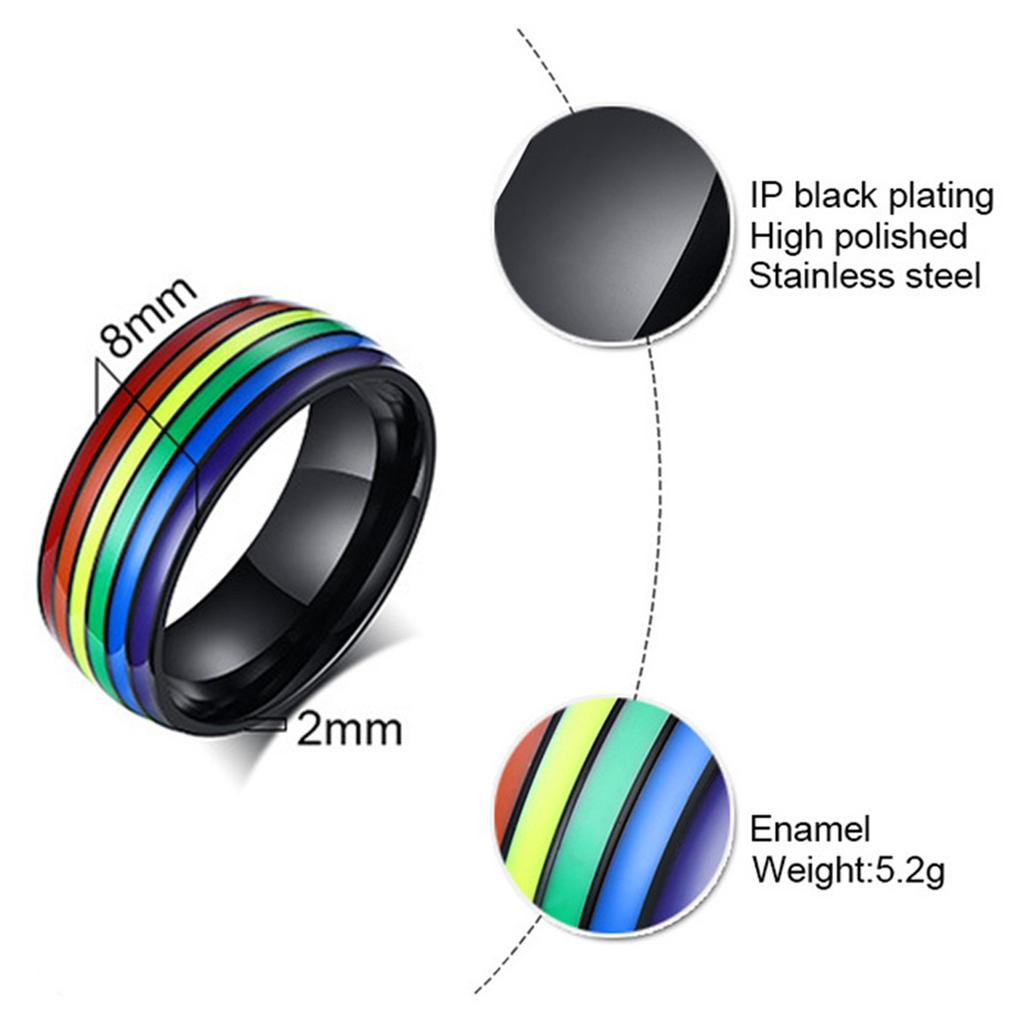Oidea, bracciale da uomo e da donna, arcobaleno, in acciaio inox, LGBT Gay & Lesbian Pride, bracciale con catena Oidea, bracciale da uomo e da donna, arcobaleno, in acciaio inox, LGBT Gay & Lesbian Pride, bracciale con catena