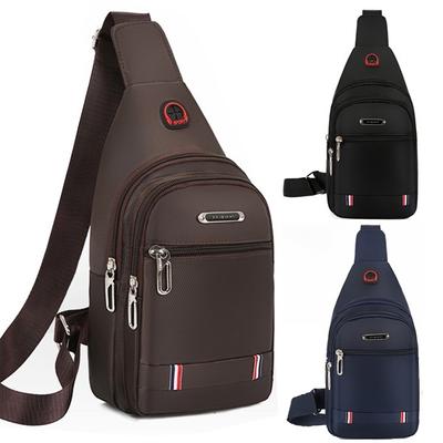 Men's Casual Multifunctional Chest Bag Nylon Shoulder Bag Double Storage Bag Waist Bag