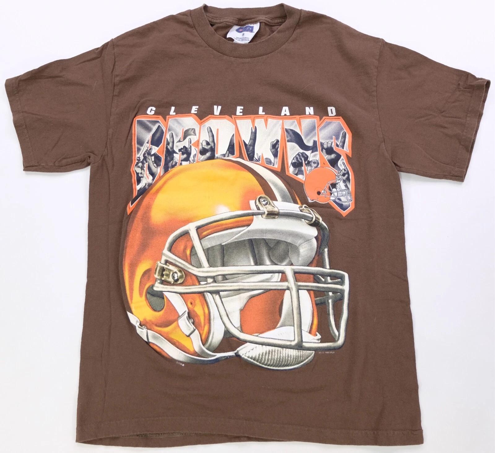 Rare Vintage CSA Cleveland Browns NFL Football Helmet Graphic 1998 T Shirt 90s M M