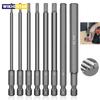 8pcs 100mm Hex Head Allen Wrench Drill Bits Set SAE Metric Allen Electric Hexagonal Bit Screwdriver Socket Bit Power Tool Parts