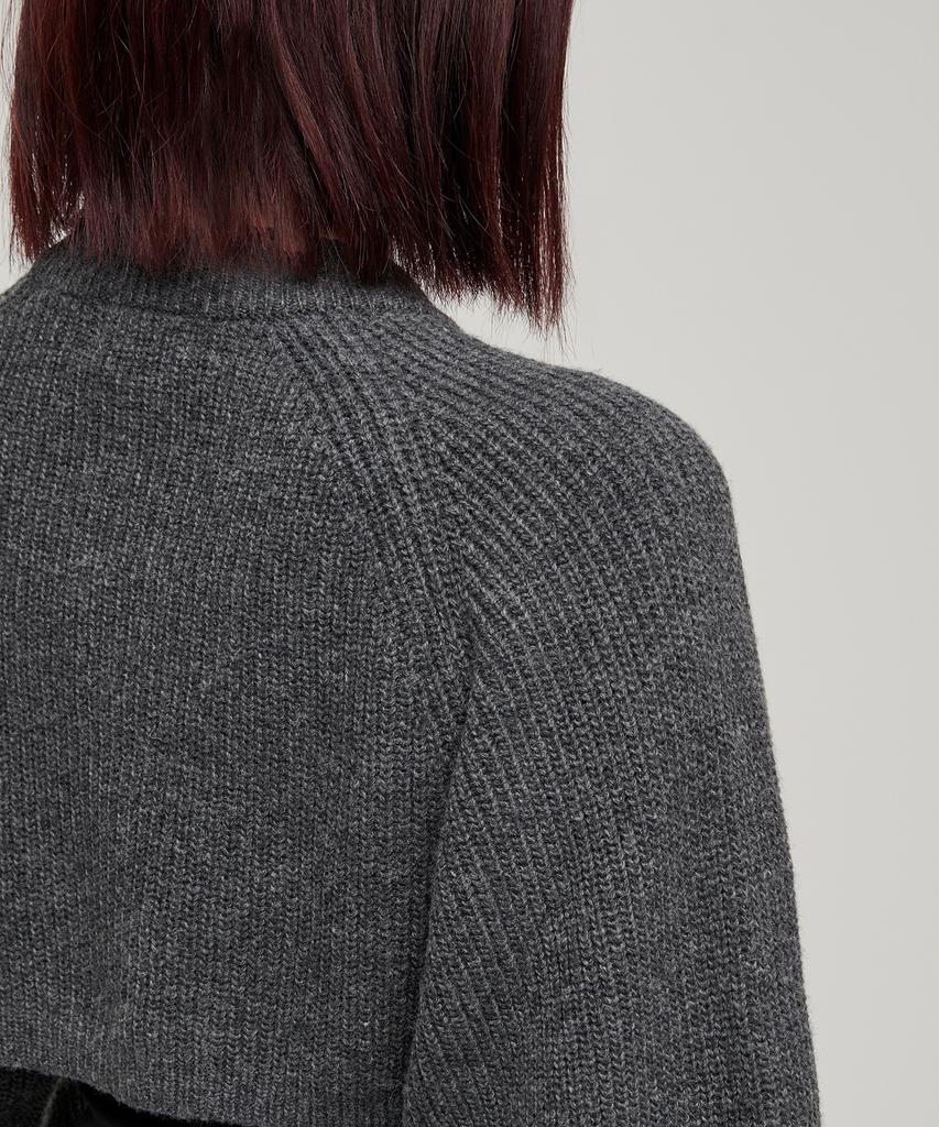 MUSINSA STANDARD MUJER Top de Punto Bolero para Mujer [Gris Medio]