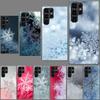 Snowflake Winter White Snow Christmas Clear Phone Case for Samsung Galaxy S24 S23 S21 Plus S20 FE S22 S26 Ultra S25 Edge TPU Cap