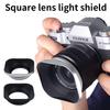Metal Square Camera Lens Hood Compatible for Nikon16-50 Canon Sony Fuji15-45/35f2 Universal Photography Accessory 52/43/46/39mm