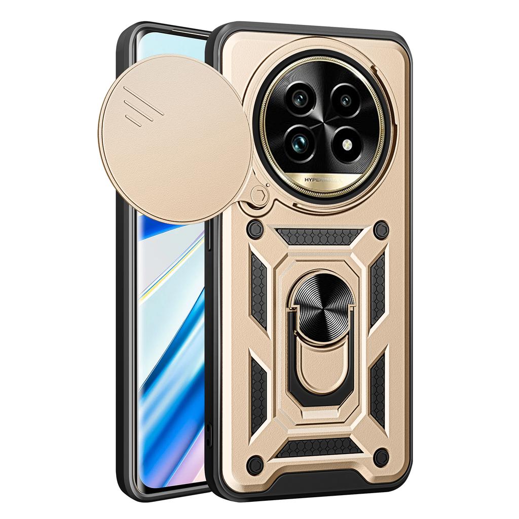 Pro Realme 13 Pro 5G (Globální)/13 Pro+ 5G (Globální) Pouzdro s posuvným krytem kamery PC+TPU Stojánek Kryt na telefon