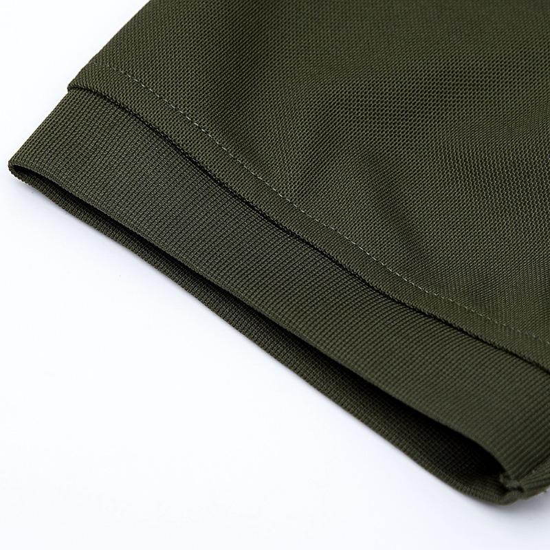 Sommer Herre Utendørs Ensfarget Hurtigtørkende T-skjorte Stretch Slim Kamuflasje Kortermet Poloskjorter Herre