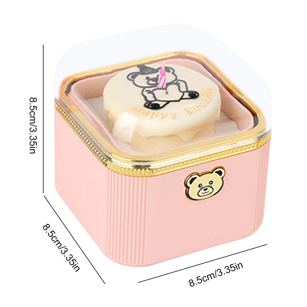 Bear Ring Box Cake Bear Cake Valentine's Day Supplies Reversible Ring Case For Wedding Valentine's Day Engagement Birthday Party