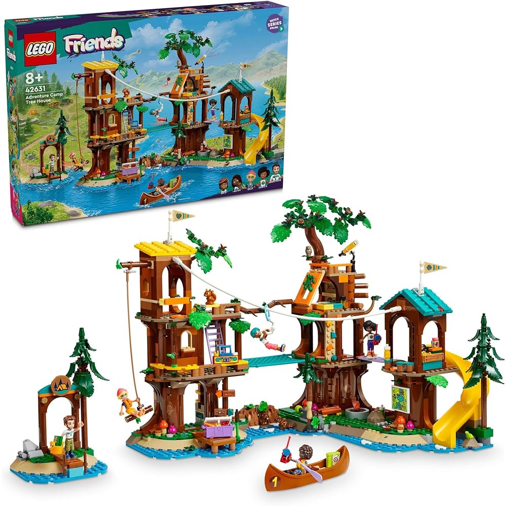 LEGO Friends Adventure Camp Treehouse Building Set 42631 for Kids Ages 8-10