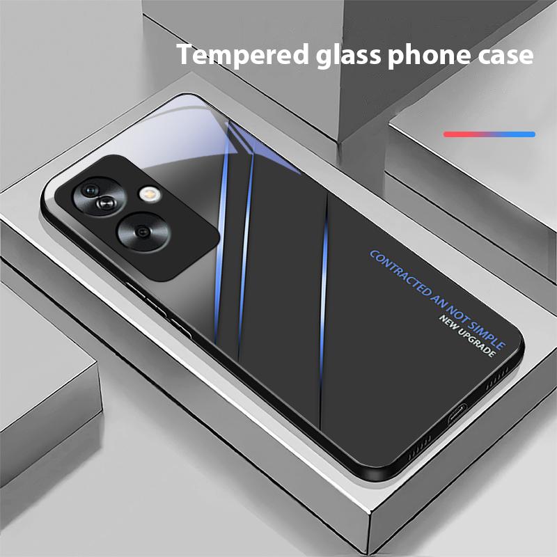 Geçişli Çatlak Kırmızı Oppo A79 5G 58 78 74 60 4G Reno 11F Realme GT 6 11 Note 50 10 C55 X2 Temperli Cam Siyah Telefon Kılıfı İçin