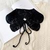 Fake Collars Shawl O-Neck Doll False Collar Shirt Women Hollow Crochet Lace Detachable Collar Clothes Accessories Faux Col