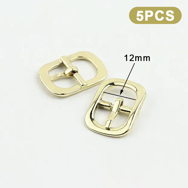 5Pcs Metal Pin Belt Buckles Durable Strap Clasps 12/18/25mm for DIY Shoes Bag Handbag Leather Craft Repair