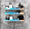 Pack of 4 Colorful Acrylic Floating Shelves Chic Acrylic Book Display Shelves Durable Floating Wall Storage Rack