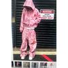 Oversized Y2K Streetwear Hoodie Set With Contrast Camo Print Loose Fit Sweatshirt Straight Leg Pants Teens