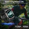 SACOSDING GPS Tracker Smart Watch IP68 Waterproof 2.01-inch HD Display Compass 630mAh Battery Heart Rate BT Call Outdoor Sport Smart Watch