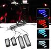 4Pcs Universal Car Armrest Interior Door Handle Lighting Car LED Car Inner Bowl Light Car Atmosphere Lamp Decorative Accessories