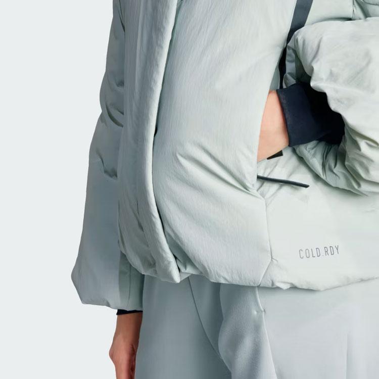 Adidas Myshelter Cold.Rdy Hooded Down Jacket Women Outerwear Light-Aqua Grey IK3122