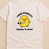 I Have Stability T-Shirt • Funny Chick with Knife • Sarcastic Slogan Graphic Shirt • Cute Duck Meme Tee • Unisex S-XL