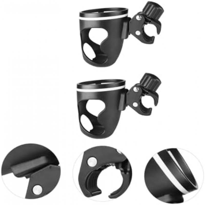 2 Pack Stroller Cup Holder, Non-Slip Durable Drink Holder, Easy to Install Buggy Accessories for On-the-Go