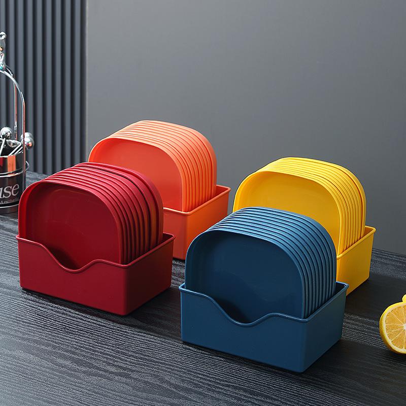 Spit Bone Plate Household Food Grade Fruit Plate Light Luxury High-End Dining Table Garbage Bone Plate Desktop Fruit Snack Fruit Plate