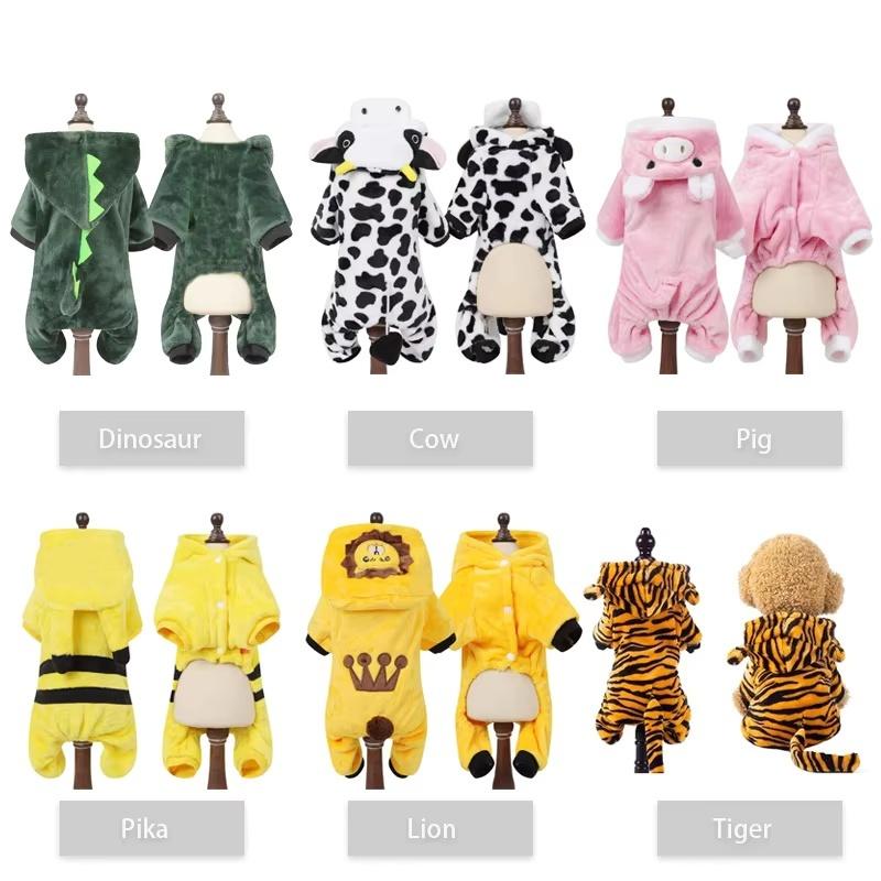 Pet Dog Clothes Soft Warm Fleece Dogs Jumpsuits Pet Clothing for Small Dogs Puppy Cats Hoodies Chihuahua Yorkshire Costume Coats