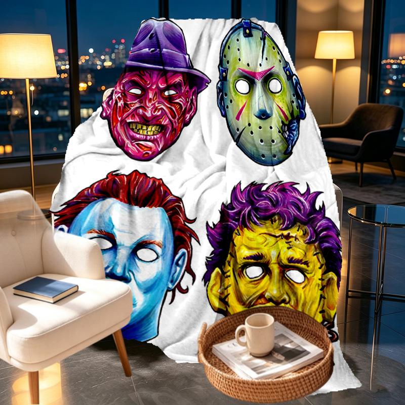 Friday the 13th Print Blanket - Soft & Comfortable, for Bedroom, Travel, Sofa, Home Decoration - Birthday Christmas Gift for Friend