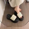 [Youshilai] Rhinestone slippers 2025 summer new temperament elegant and versatile small slippers