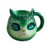Handmade Resin Cat Face Water Cup Geode Kitten Mug Unique Artistic Drinkware Insulated Coffee Cup for Cat Lovers Mineral Collectors
